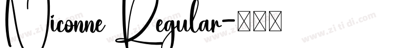 Niconne Regular字体转换